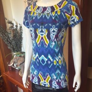 NWT jones Ny size small Blue Patterned Women's Top
